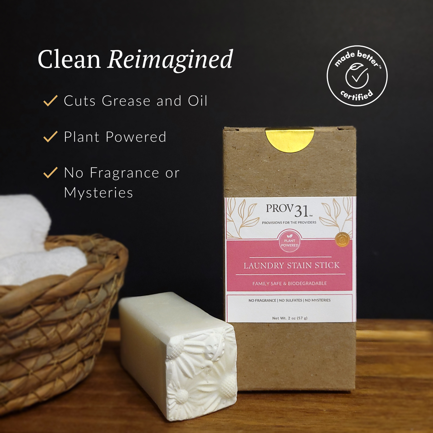 PROV 31's laundry stain stick with packaging