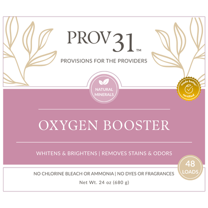 PROV31 Oxygen Booster package with branding and product details on a white background