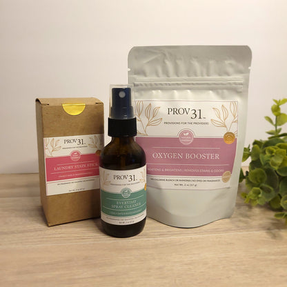 Bundle of PROV 31's household cleaners, in a sample bundle.